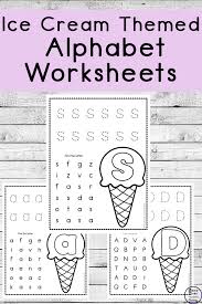 Abc letter recognition worksheets are an essential tool to teach children to recognize all . Ice Cream Themed Alphabet Worksheets Simple Living Creative Learning
