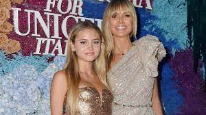 Klum became pregnant with helene, nicknamed leni, when she was dating italian businessman flavio briatore, but raised her with british musician seal after she was born. Leni Macht Mama Heidi Klum Auf Dem Roten Teppich Konkurrenz