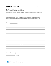 free editable informal letter templates
