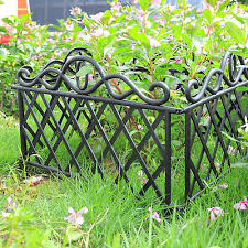 4pcs Flexible Black Decorative Lawn