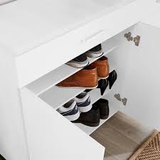 Shoe Cabinet Storage Large White Oak