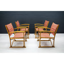 Vintage Wooden Folding Armchairs