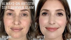 soft summer glam look with carly full