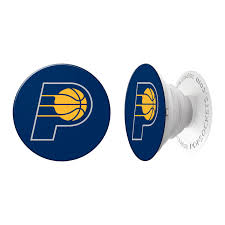 The logo is simple and consists of standard names with various fonts on a white background. Pacers Logo Popsockets Nbalab
