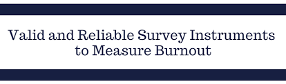 Valid And Reliable Survey Instruments To Measure Burnout Well Being