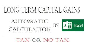 long term capital gain calculation
