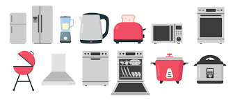 kitchen appliances cartoon clipart
