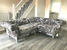 chesterfield corner sofa crushed velvet