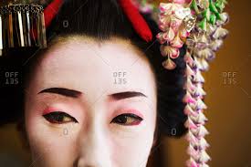 geisha face stock photos offset