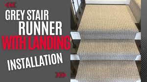 install a stair runner with a landing