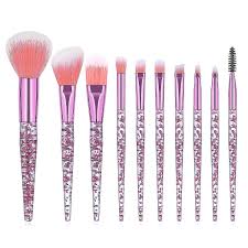 pink 10pcs high quality makeup brush