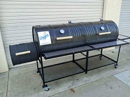 double barrel custom bbq grill with