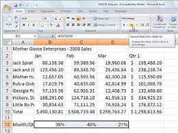 percent style in excel 2007