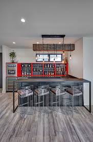 18 Majestic Industrial Home Bar Ideas
