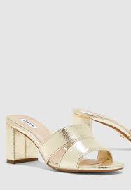 Merlotte Di Block Heel Sandal Gold