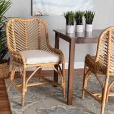 brown rattan dining chair