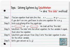 Substitution Method For Systems Of