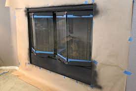 painting fireplace screen doors for