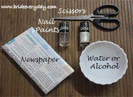 your finger nails using newspaper nail art