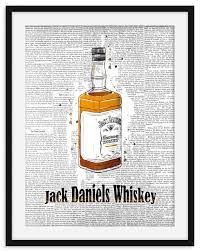 Amazon.com: Jack Daniels Whiskey Bottle Water Color Wall Art 