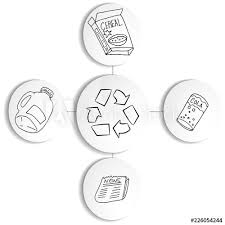 Waste Recycling Paper Plastic Cardboard Aluminium Chart
