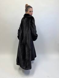 Godet Mink Superior Fur Long Coat