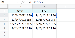 calculating time in google sheets