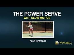 While the backhand serve is not that common in pickleball it is a legal shot. The Power Serve With Slow Motion Youtube Pickleball Fun Workouts Pickleball Products