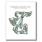 Pinewood Country Club NC Golf Course Map Home Decor - Etsy
