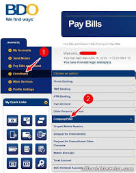 how to pay bdo credit card bill