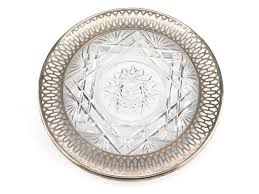 Lot Vintage Pinwheel Cut Glass Plate