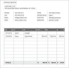 Simple Expenses Template Simple Travel Expense Report Template