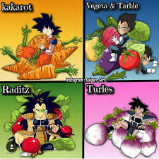 The saiyan names are all puns on vegetable names. Lol There Vegetable Names Immortalartist Funny Dragonball Japaneseanime Vingle Interest Network