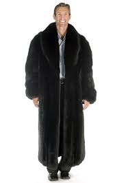 Mens Long Real Fox Fur Coat Full Length