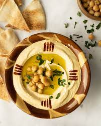 authentic homemade hummus forks and