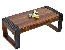 Vinessa Wood Coffee Table Teak Color