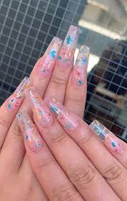 these acrylic nails are really cute