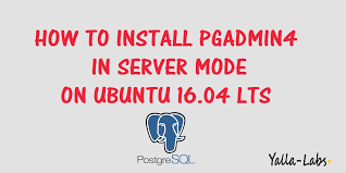 how to install pgadmin 4 in server mode