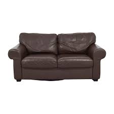 ikea timsfors leather brown loveseat