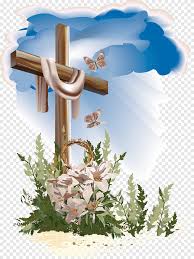 brown wooden cross ilration easter