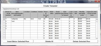 Download Excel Equipment Inventory List Template Software 7 0