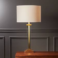 Panes Glass And Brass Table Lamp