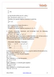 Cbse Class 6 Maths Chapter 11 Algebra