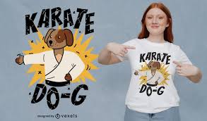 karate do g dog t shirt design vector