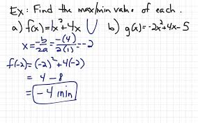 3 1 Quadratic Functions And Models