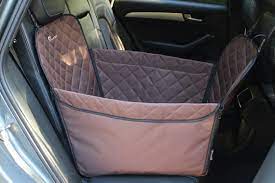 Brown Waterproof Dog Car Seat Cover 1 3