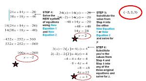 solving systems of linear equations in