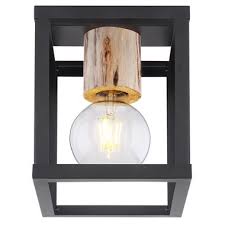 Ceiling Lamp Filament Natural Wood Lamp