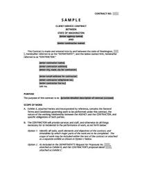Service Agreement Template Pdf Free Download Printable