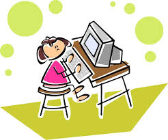 Image result for kid typing clipart